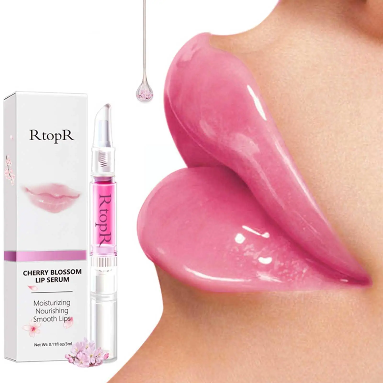 

Lips Serum Lip Balm Plumper Serum Reduces Fine Lines Brighten Lipgloss Anti-Drying For Women Pink Lips Instant Volumising W4P7