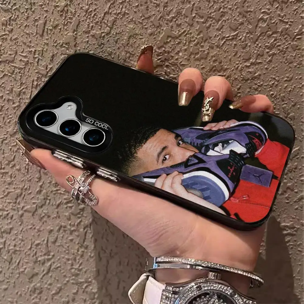 Рэперский чехол для телефона Aubrey A-Drake IMD цветной серебристый подходит amsung Galaxy S24 S23