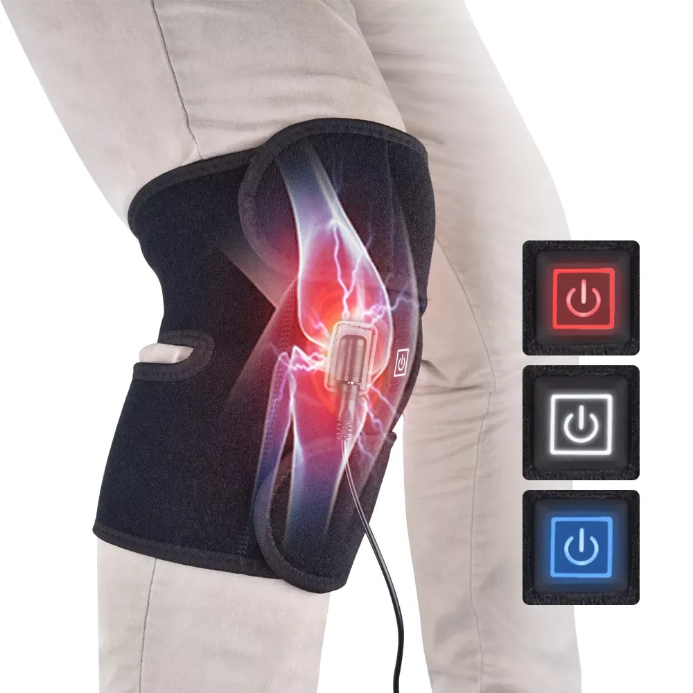 

Electric Knee Protection Heating Massager Pads Therapy Adjustable Brace Support Belt Arthritis Relieve Knee Pain 3 Heating Gear
