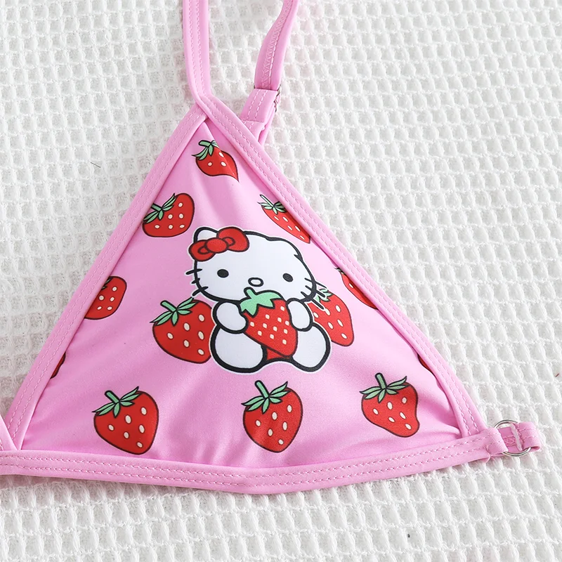 Sanrio Kawaii аниме Hellokitty бюстгальтер трусы комплект бикини мультфильм сексуальный на