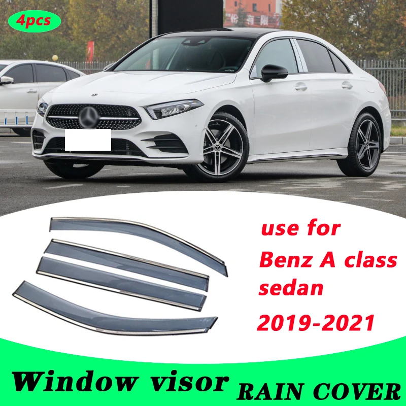 

Для Benz A class 2019-2021 Benz A200 A180 W177 Пластиковый оконный козырек вентиляционные оттенки Защита от солнца дождя 4 шт./компл.