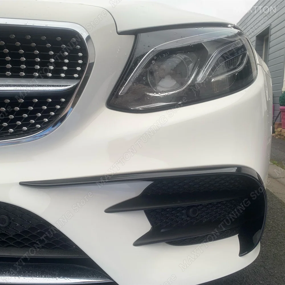Передний бампер для Mercedes E Class W213 разделитель обшивки Canards Air Vent Fin E200 E220 E300 E400 2016-2020 Pre-Lci комплекты для тюнинга кузова