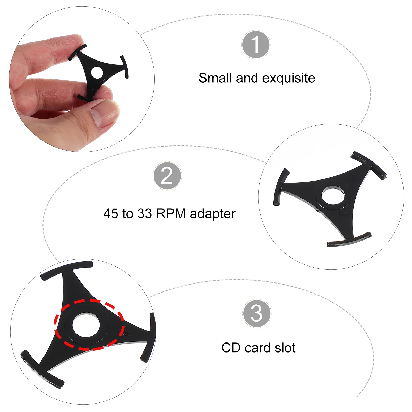 Адаптер для пластинок виниловый диск преобразователь от 45 до 33 об/мин аксессуары