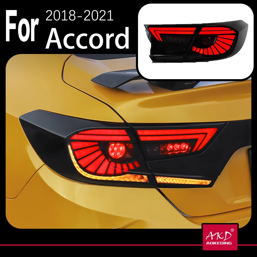 

AKD Car Model For Honda Accord X 2018-2021 Taillights Rear Lamp LED DRL Running Signal Brake Reversing Parking light Facelift