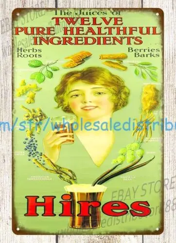 ВЫВКИ корневое пиво TWELVE PURE HEALTHFUL INGREDIENTS жестяная вывеска гаражные знаки декор