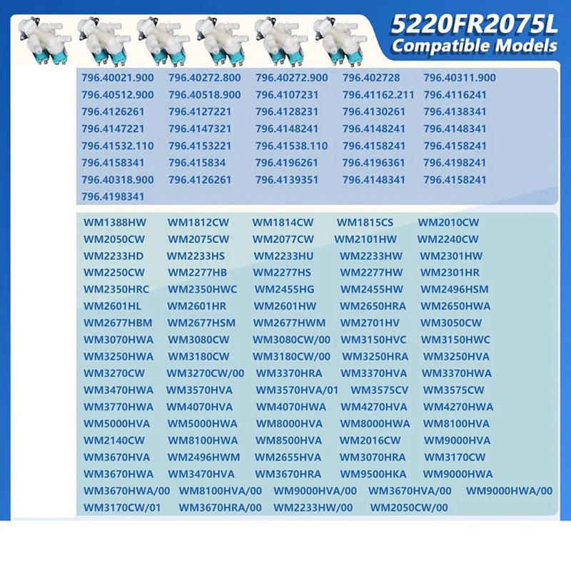 5220FR2075L шайба впускной клапан холодной воды и 5220FR2006H горячей для шайбы/Kenmore