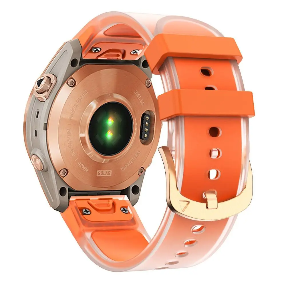 Силиконовый ремешок для часов модный сменный силиконовый с петлей регулируемый