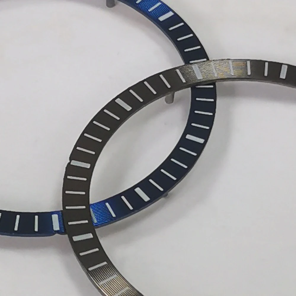 28.5mm*24.5mm Black Silver Green Chapter Ring Dial Watch Accessories Fit For NH70 Movement Watch