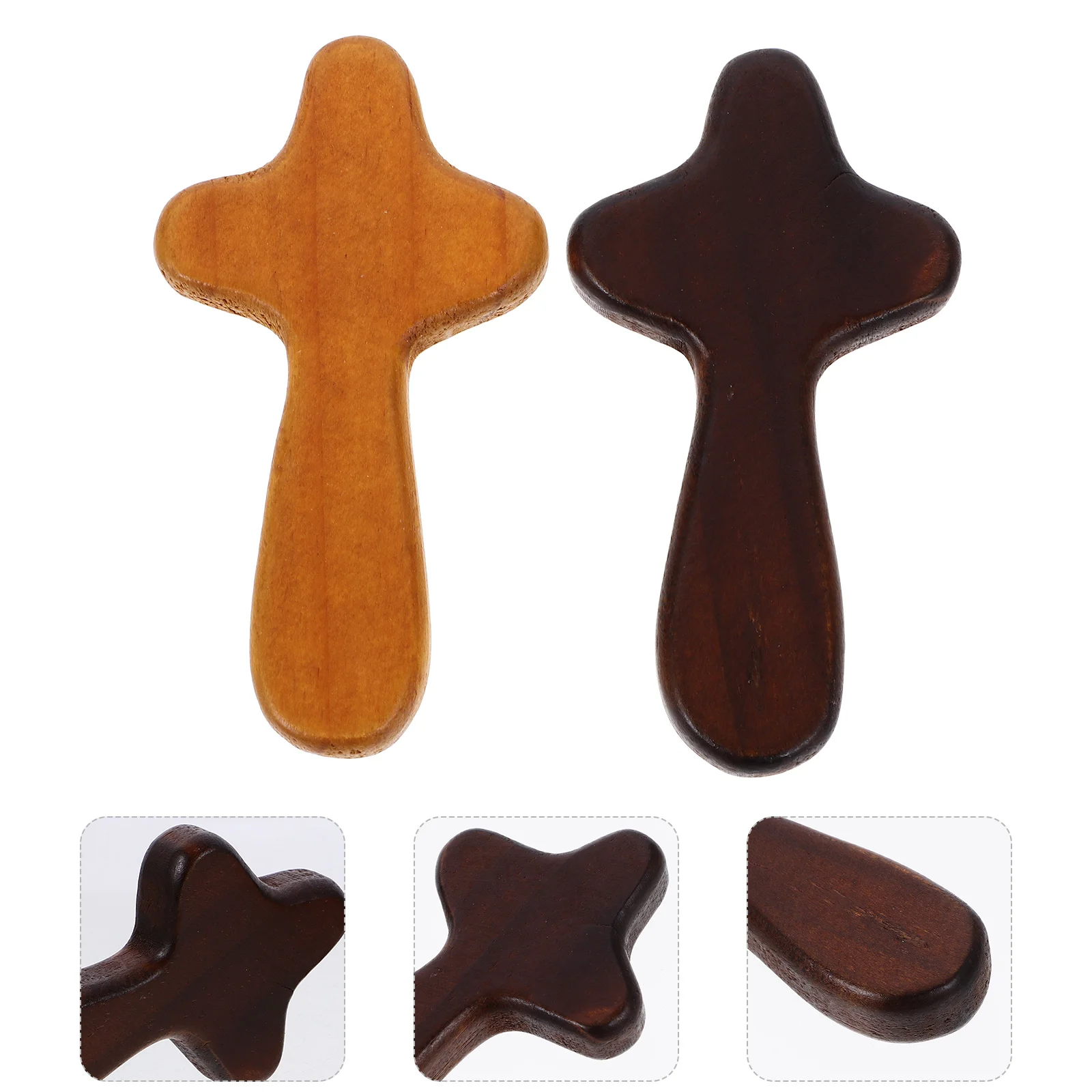 

12pcs Christian Wooden Cross Portable Small Wooden Cross Decoration Wear-resistant Wood Craft Cross
