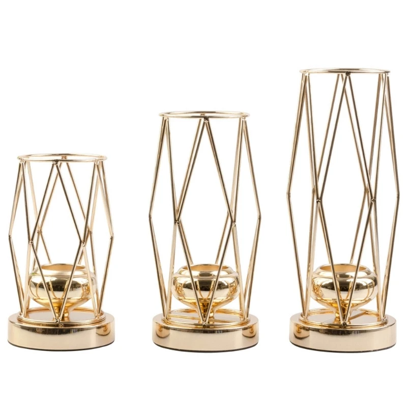 Indoor Outdoor Pillar  Stand For Table Geometric Decorative Candlestick Candelabra Wedding Wholesale