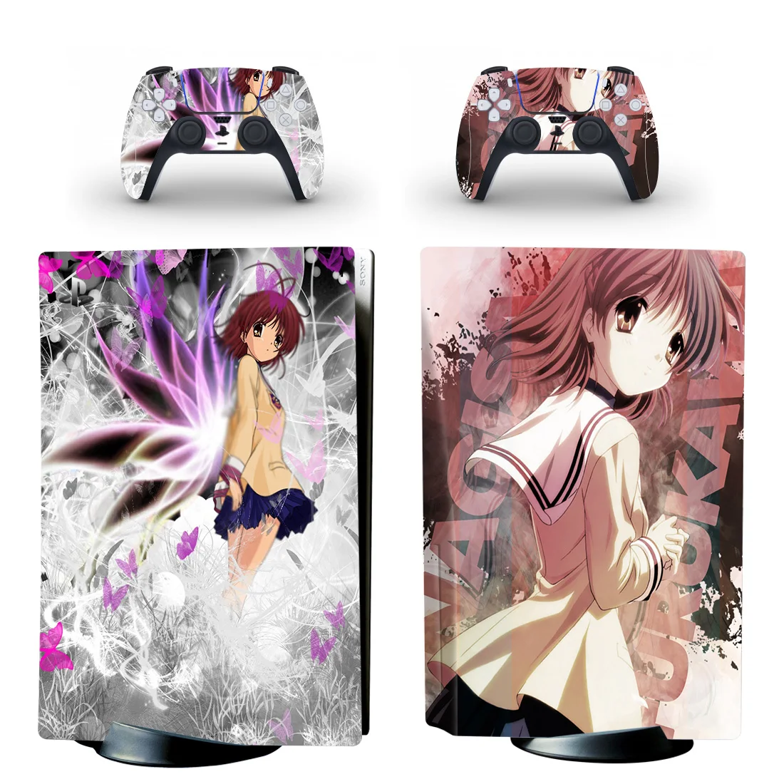 

Anime Clannad PS5 Disc Skin Sticker Protector Decal Cover for Console Controller PS5 Disk Skin Sticker Vinyl