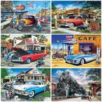 5d diy diamond painting car scenery full square drill diamond embroidery cross stitch kit mosaic picture home decor