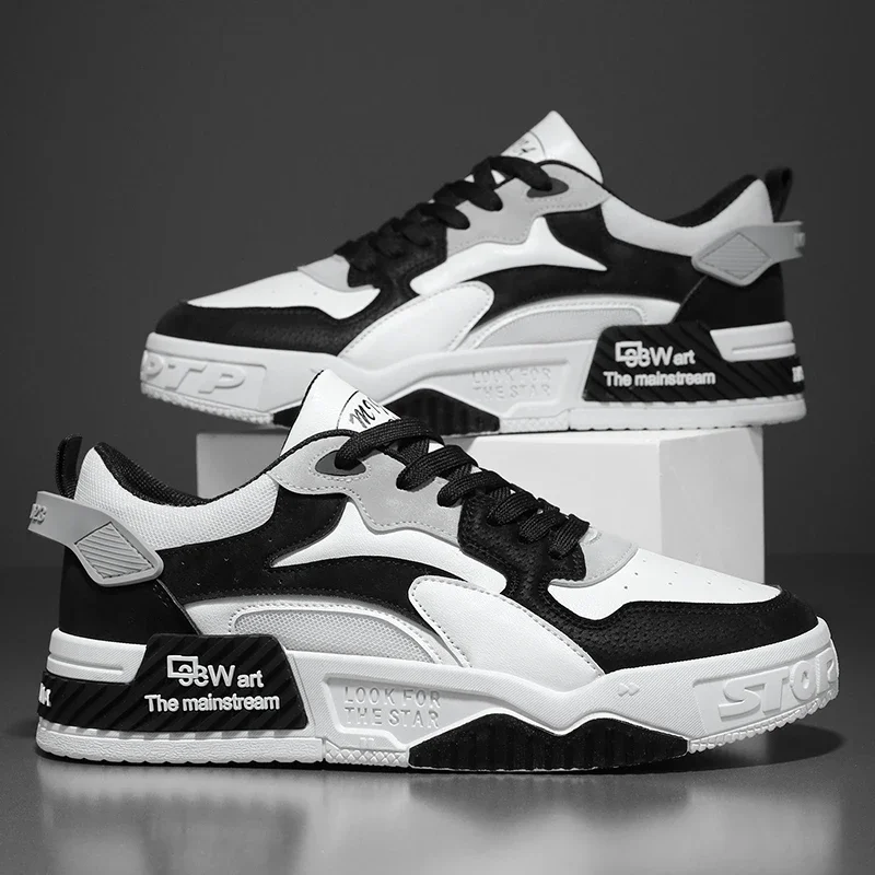 Мужские легкие кроссовки удобная модная обувь на платформе шнуровке