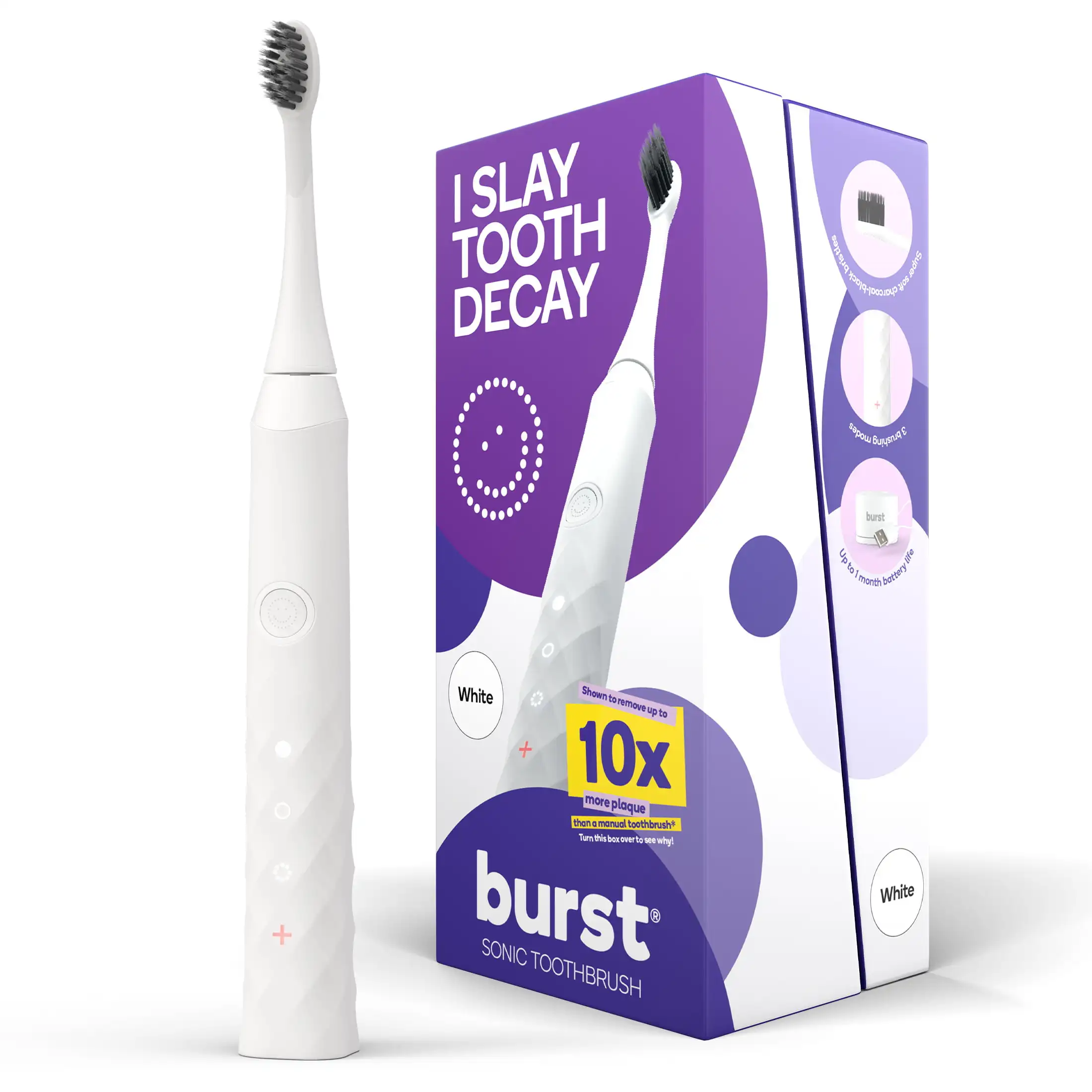 

Sonic Toothbrush with 1 Head and Charging Base, White