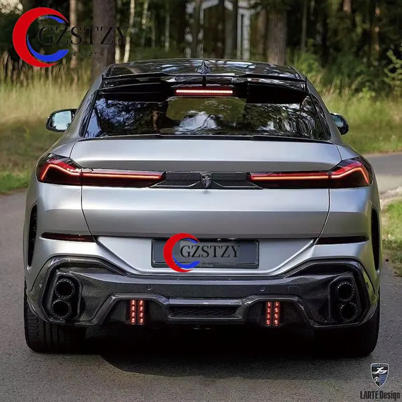 Для BMW X6 G06 2019 2020 2021 2022 из настоящего углеродного волокна задний багажник спойлер