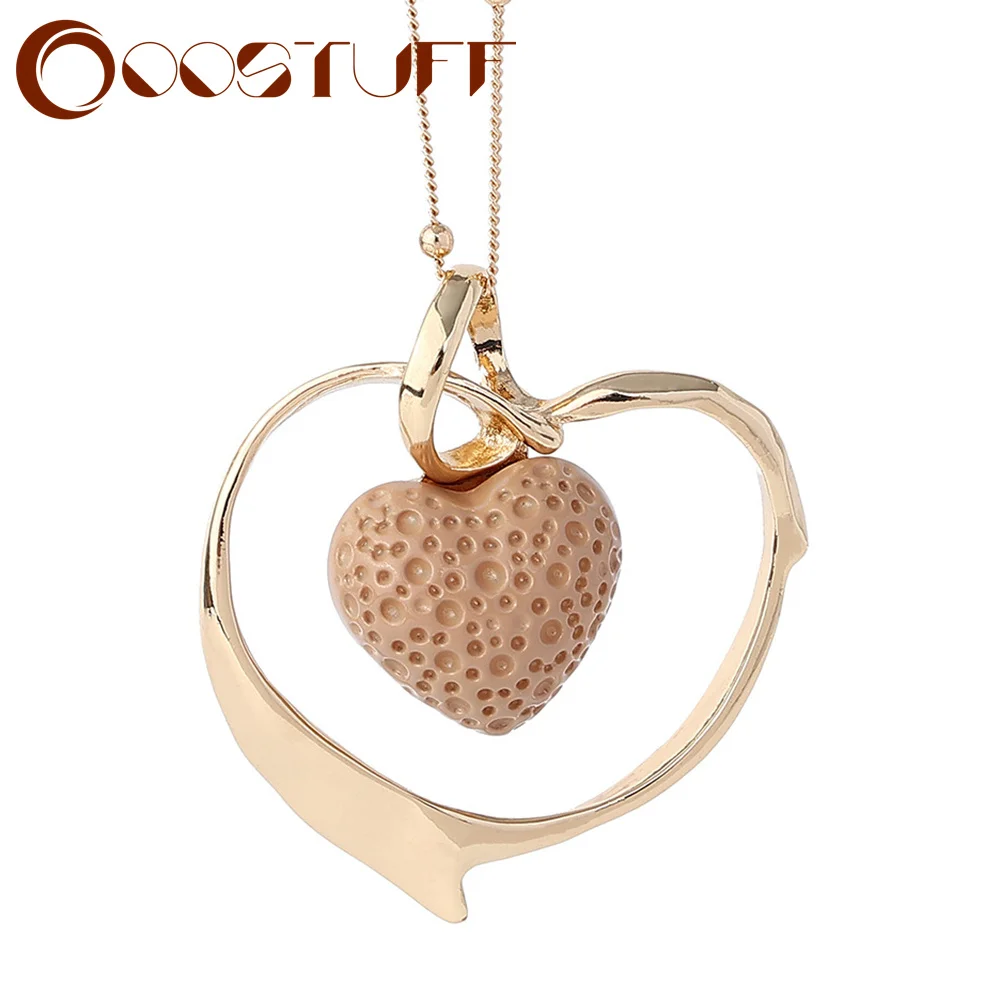 

Trending Products Peach Heart Resin Long Necklace Pendants Goth Jewelry for Women 2022 Vintage Accessories Items Dropshipping