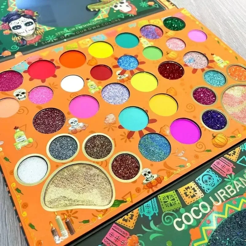 Тени для век с черепом Шиммер матовые блестящие тени цветные сценические на