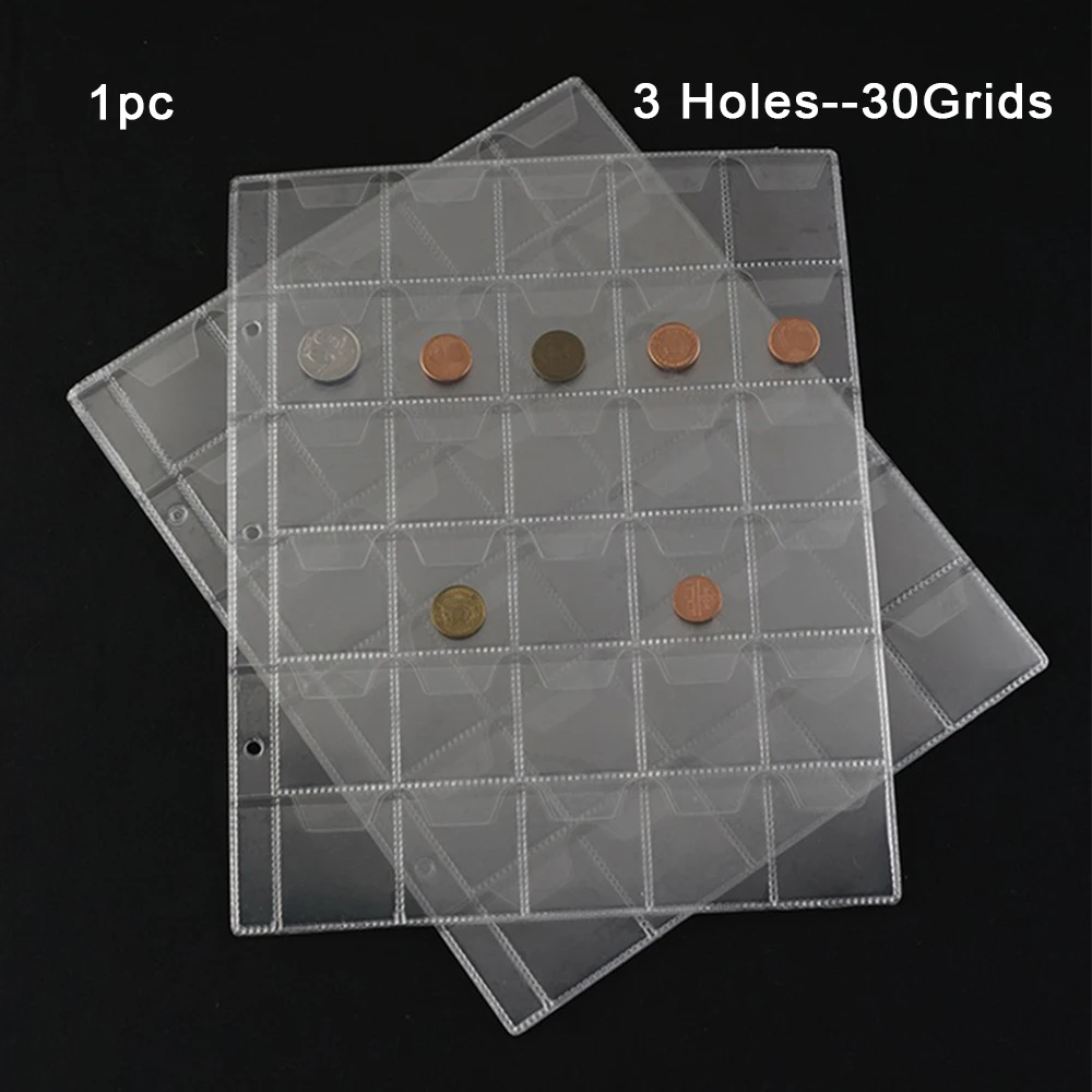 

Лист для коллекции монет, 20/30/42 карманов, ПВХ