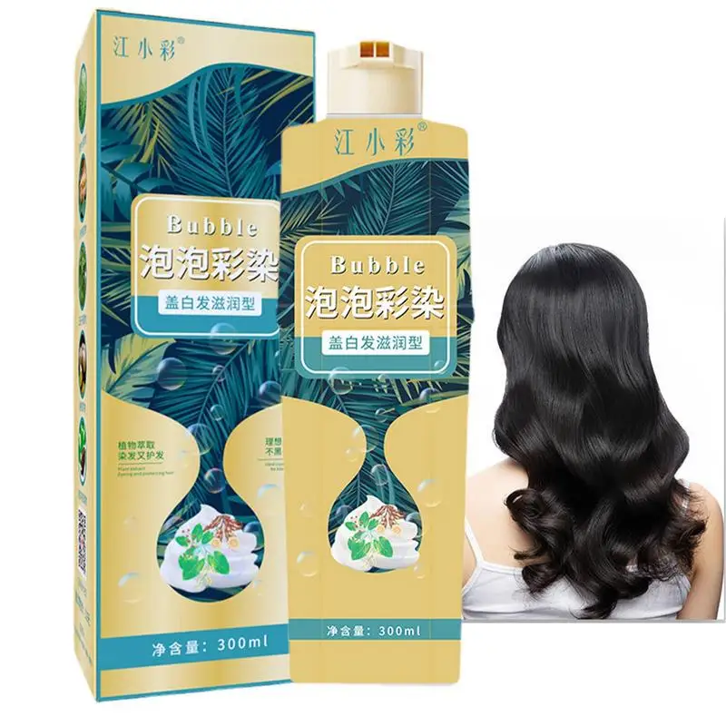

Пенный шампунь для окрашивания волос, мгновенный натуральный шампунь для окрашивания растений, питательный и восстанавливающий внешний вид для коротких волос. Средняя длина