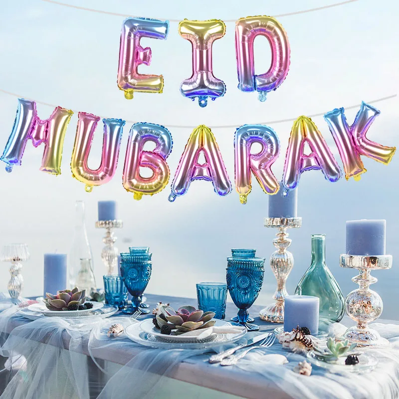 1set Eid Mubarak Decor Foil Balloons Eid Decoration Balloon Aid Mubarak Decoration Islam Ramadan Decoration Star Moon Globos