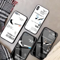 fashion brand custom tempered glass phone case for iphone 13 12 mini 11 pro xs max x xr 5 6 7 8 s plus sports brand