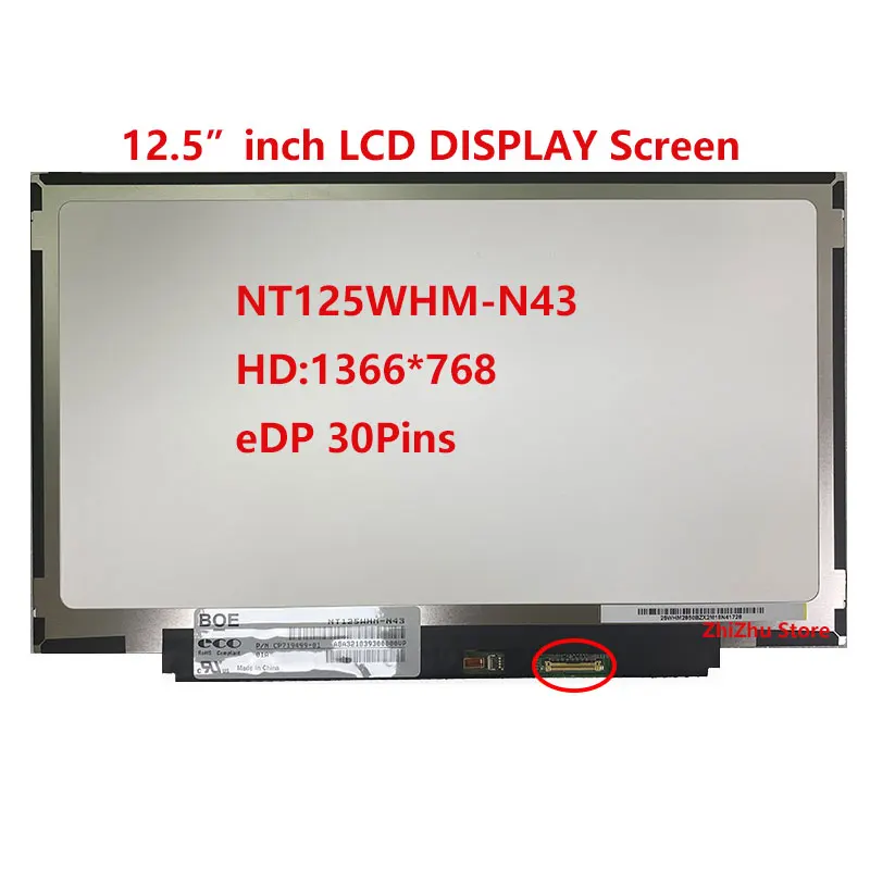 NT125WHM N43 NT125WHM-N43 1366(RGB)×768 40-контактная матрица для ноутбука 12 5-дюймовый ЖК-экран