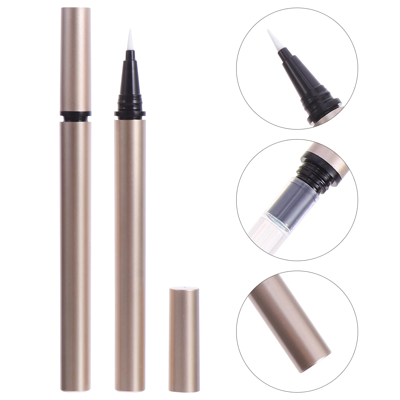 

Eyeliner Pen Empty Liquid Refillable Tube Oil Cuticle Container Gold Tubes Vials Shimmer Bottle Eyelash Growth Diy Eyeliners 1Ml