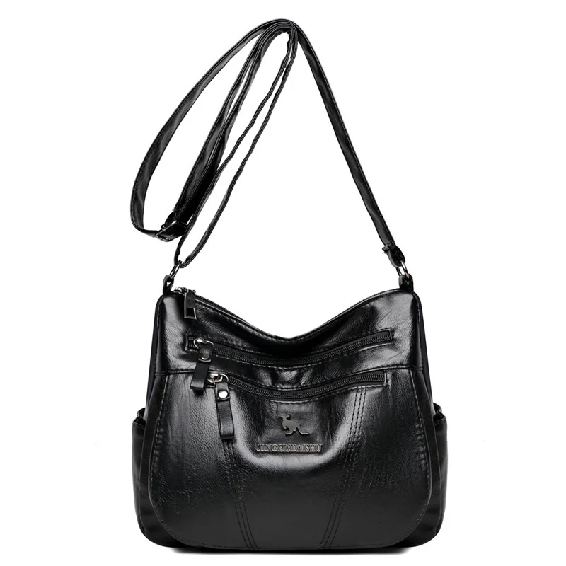 Soft leather mother bag female 2022 new fashion versatile large capacity single shoulder bag multi compartment middle-aged