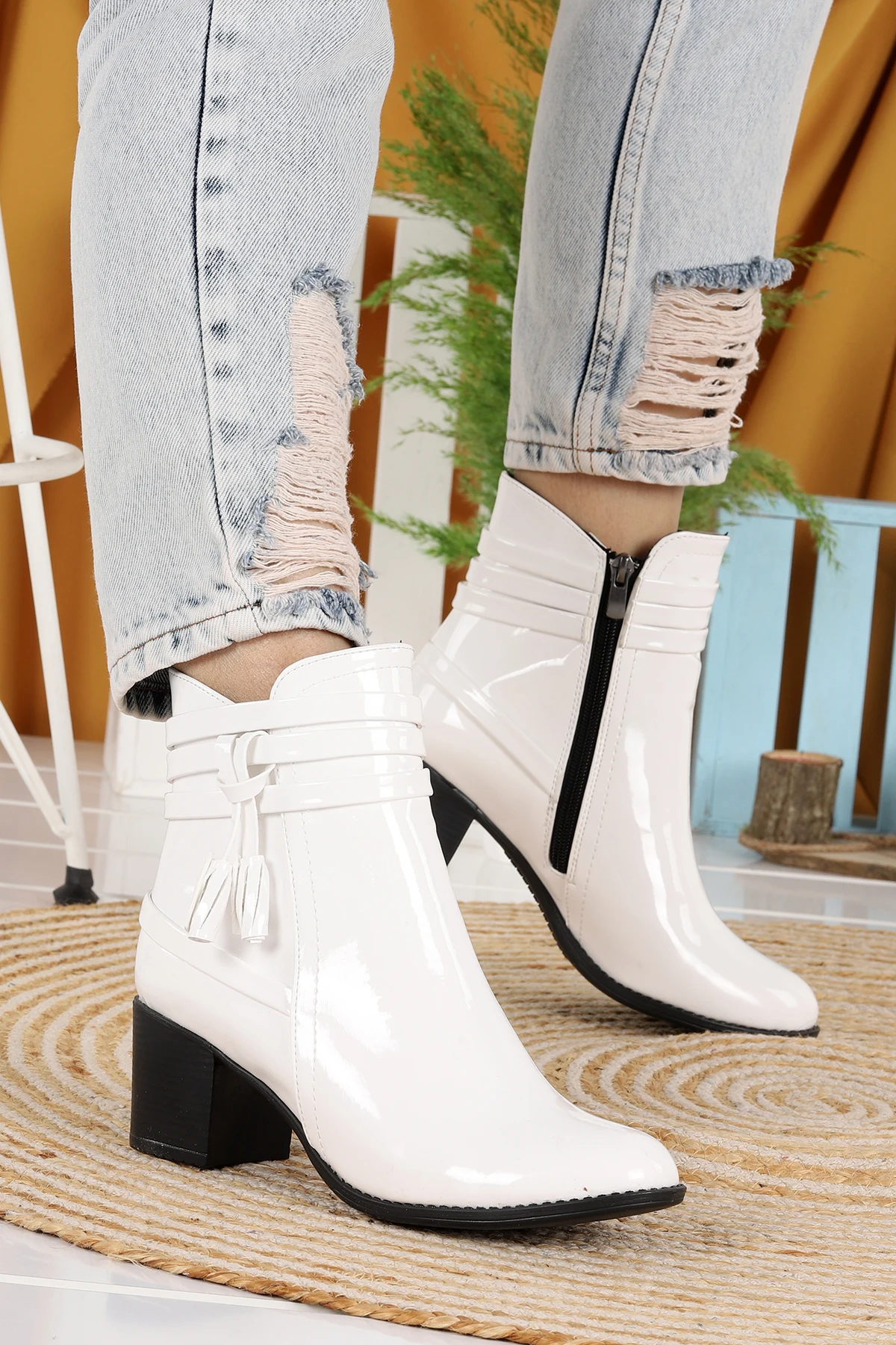 Aysland 8422-832 Patent 6 Cm Heel Thermo Women's Boots Women's shoes Women's shoes Women's shoes women's shoes women's shoes women's shoes women's Boo