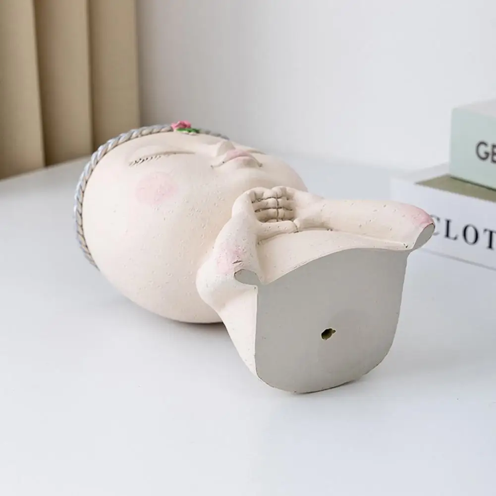 

Цветочный горшок с изысканным лицом, утолщенный фотографический горшок для маленькой девочки, украшение для сада, суккулента в форме сердца