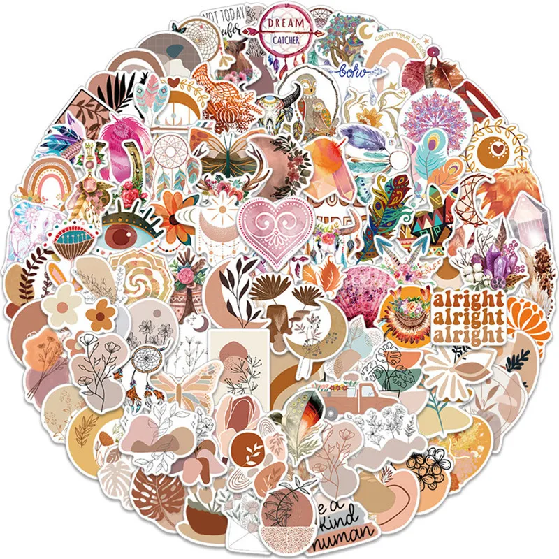 

10/50/100Pcs Pack Cute Bohemian Graffiti Stickers For Girl Kids Laptop Phone Guitar Bike Children Waterproof decals Toy