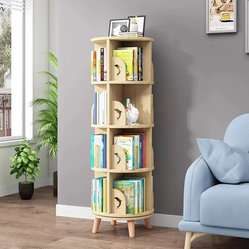 Вращающийся угловой книжный шкаф органайзеры для хранения небольшой журнальный