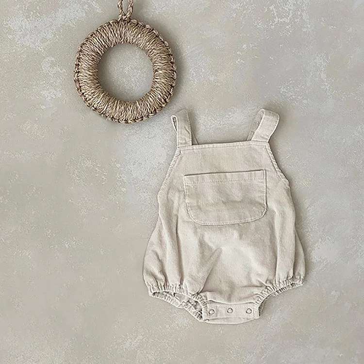 RiniKinda 2022 Autumn Baby Romper Asual Baby Sleeveless Suspender Trousers Plaid Jumpsuits Toddler Playsuit One Piece