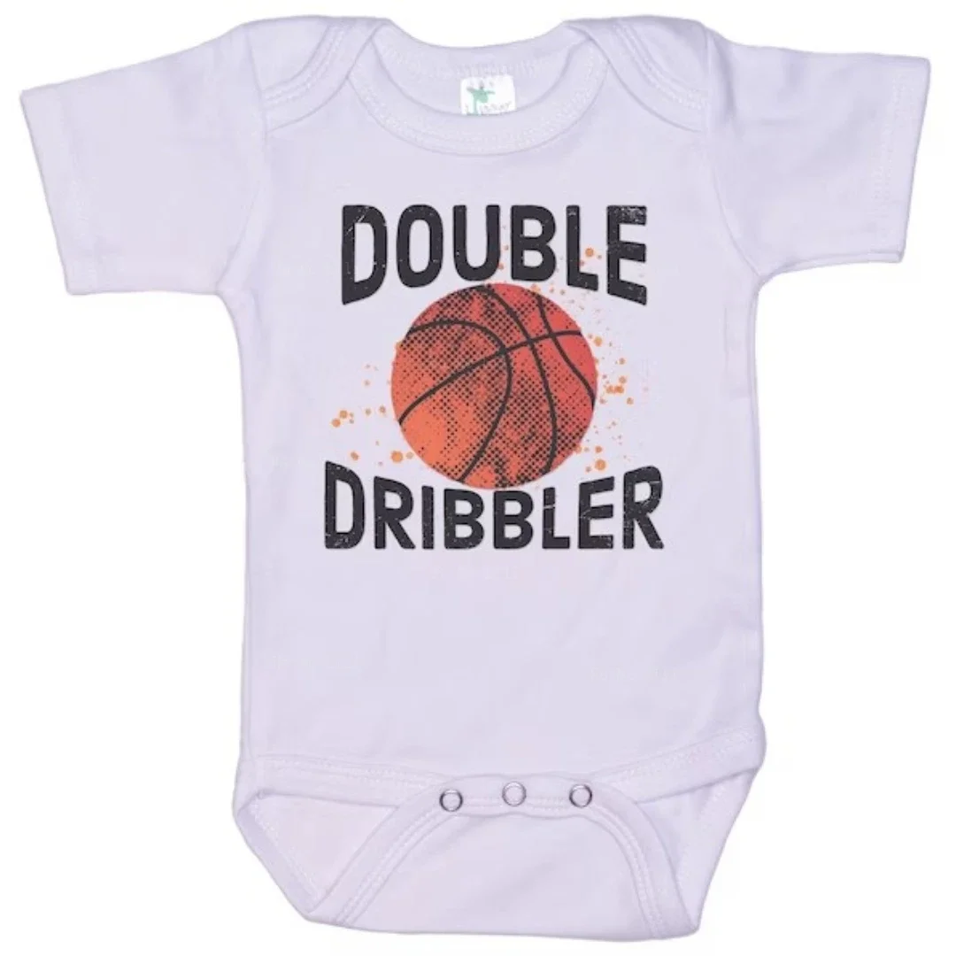 Фото Баскетбольный комбинезон Double Dribbler, наряд для новорожденных, детское боди, детские комбинезоны №2