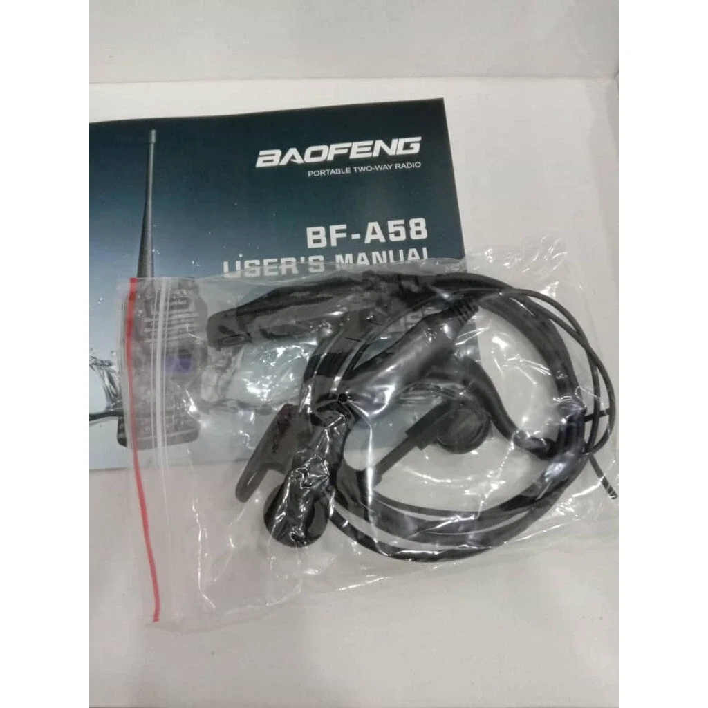 baofeng tri band walkie talkie bf a58 136 174200 260400 520mhz portable fm two way radio with earpiece ip 67 waterproof free global shipping