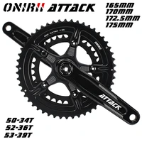 onirii attack road crank with 2 x 10 1112 speed 50 34t52 36t53 39t for sram gxp 10558006800 sprocket crankset new