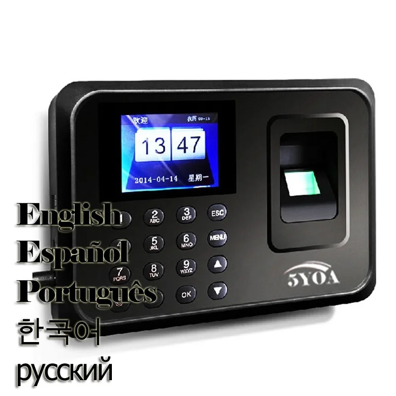 

, A01 биометрическая система присутствия USB считыватель отпечатков пальцев часы контроль работников электронное устройство испанский Испания En