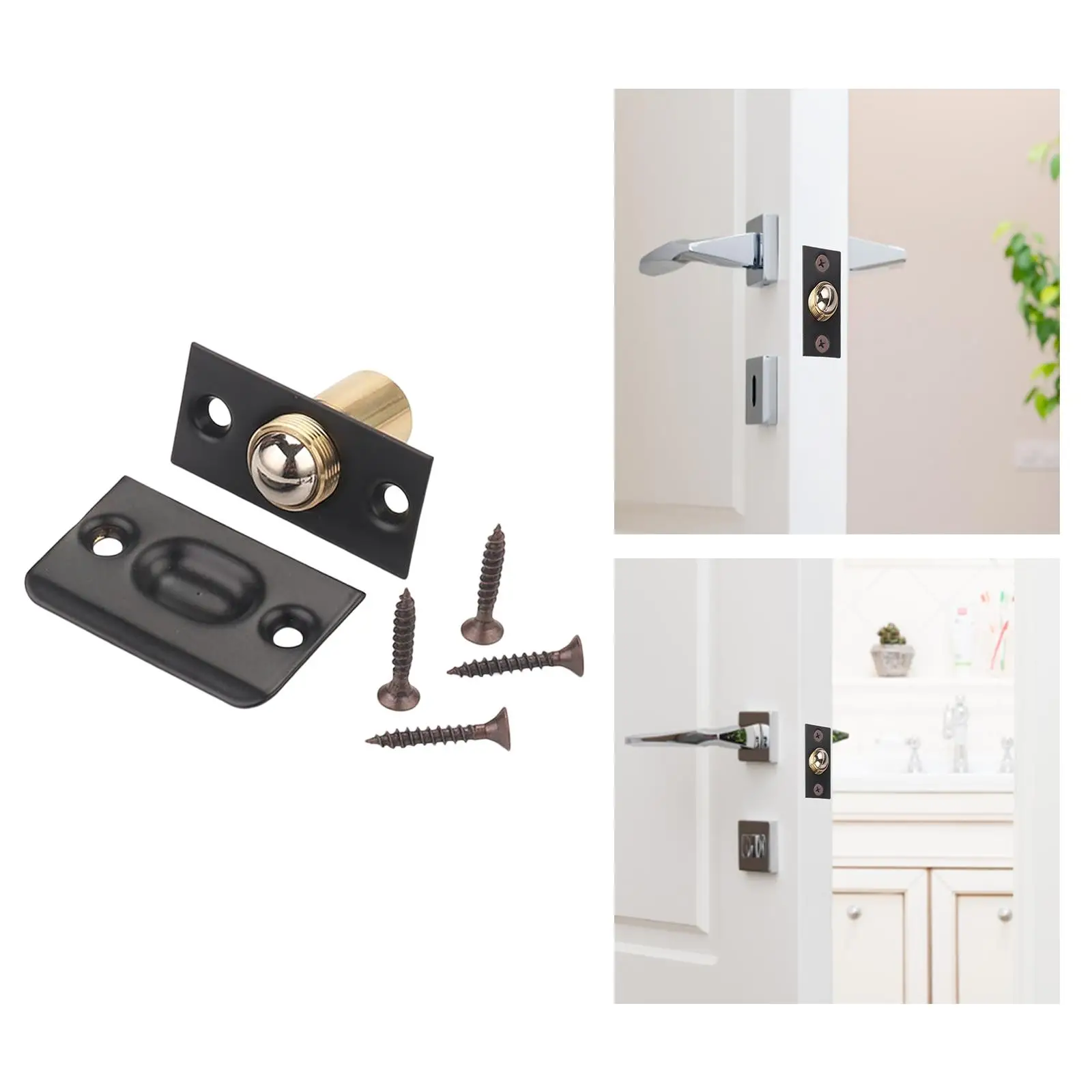 Шаровой фиксатор черная безопасная универсальная дверная фурнитура для