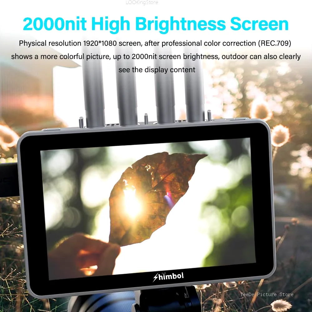 Shimbol ZO600MS 5 5-дюймовый двухдиапазонный беспроводной монитор записи 2000 нит Full HD IPS