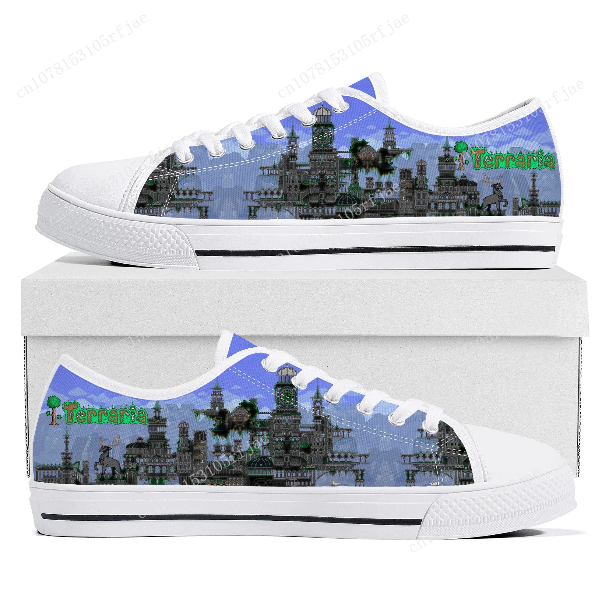 Кроссовки Terraria низкие популярная мультяшная игра для женщин мужчин подростков