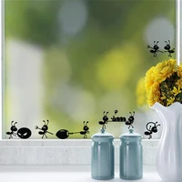 cartoon black ants move wall sticker for childrens rooms home decor glass windows decoration poster mural art decals stickers