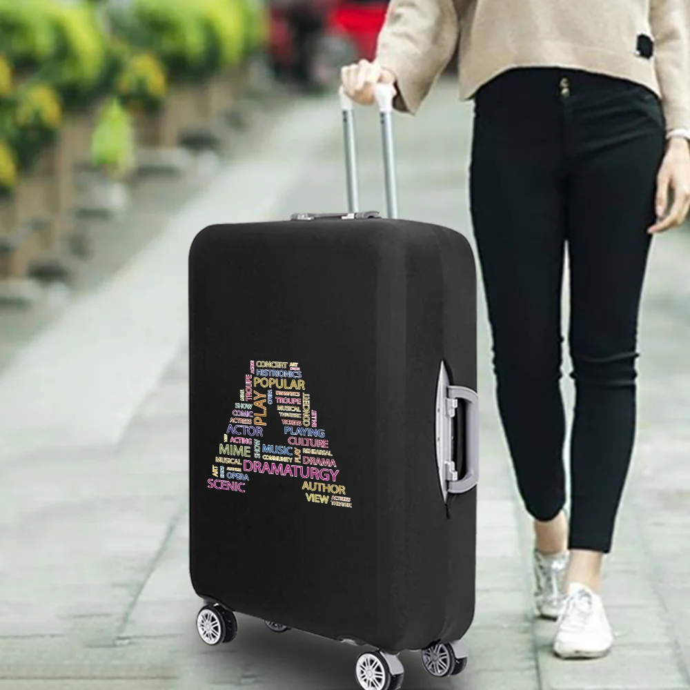New Text Print Luggage Thicken Elasticity Cover for 18-32 Inch Suitcase Case Dust Cover Travel Accessories Trolley Baggage Cover