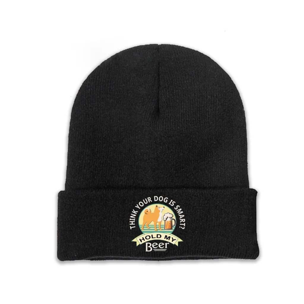 

Knit Hat Shiba Inu Art Culture Winter Warm Beanie Caps Smart Men Women Fashion Casual Bonnet