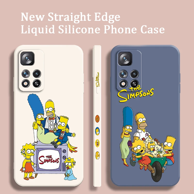 

Family The Simpsons Liquid Left Rope Phone Case For Xiaomi Redmi Note 12 11 11T 10 10S 9 9S 9T 8 8T Pro 4G 5G Cover
