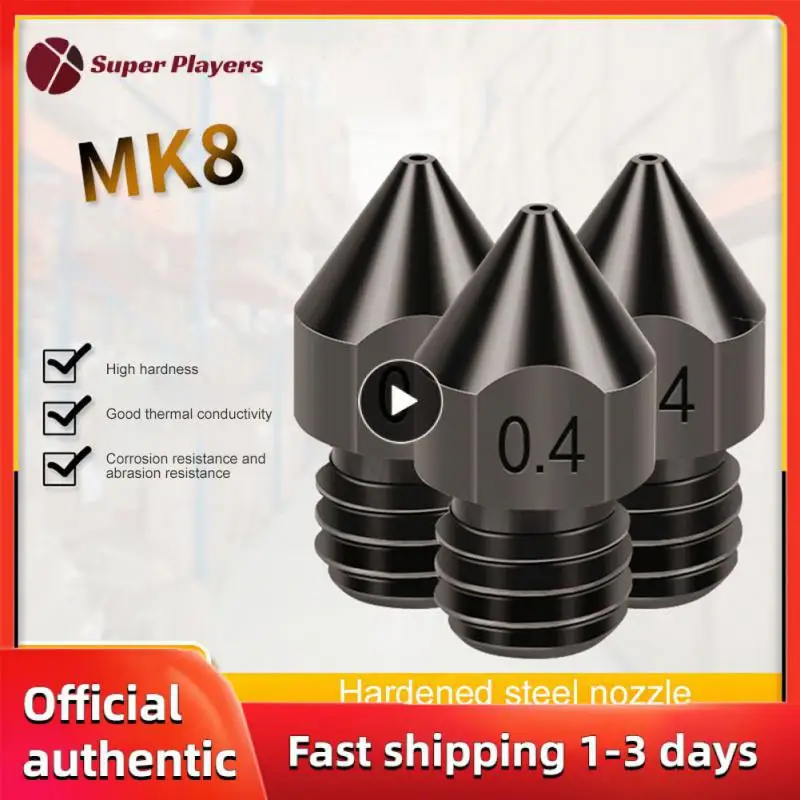 

1~5PCS MK7 MK8 Nozzle Super Hard Steel Mold Steel Corrosion-Resistant Extruder Threaded 1.75mm 3D Printer Nozzle for Ender3