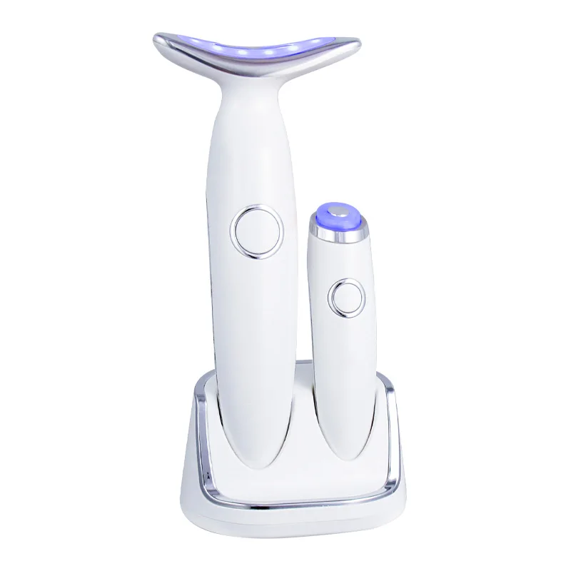 

2 in 1 eyes neck beauty instrument ion import RF skin firming vibration massager