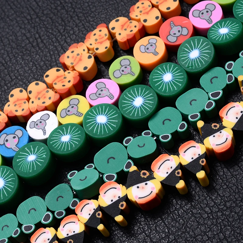 

Бусины из полимерной глины, незакрепленные бусины для изготовления ювелирных изделий, шармов, браслетов, ожерелий, аксессуары, принадлежно...