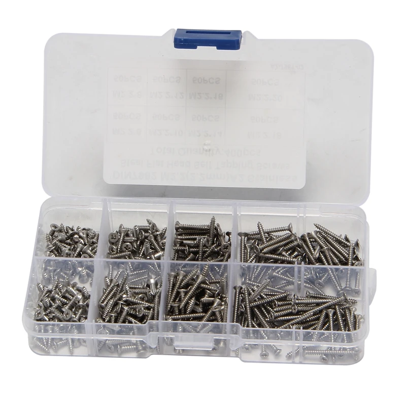 

400Pcs Self Tapping Screw 304 Stainless Steel