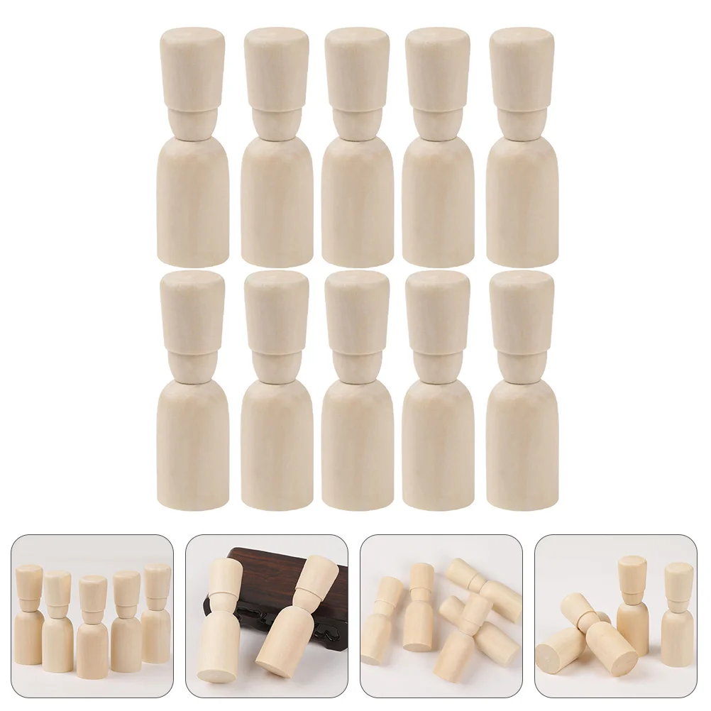 Ручной декор деревянные человеческие куклы игрушки сделай сам граффити