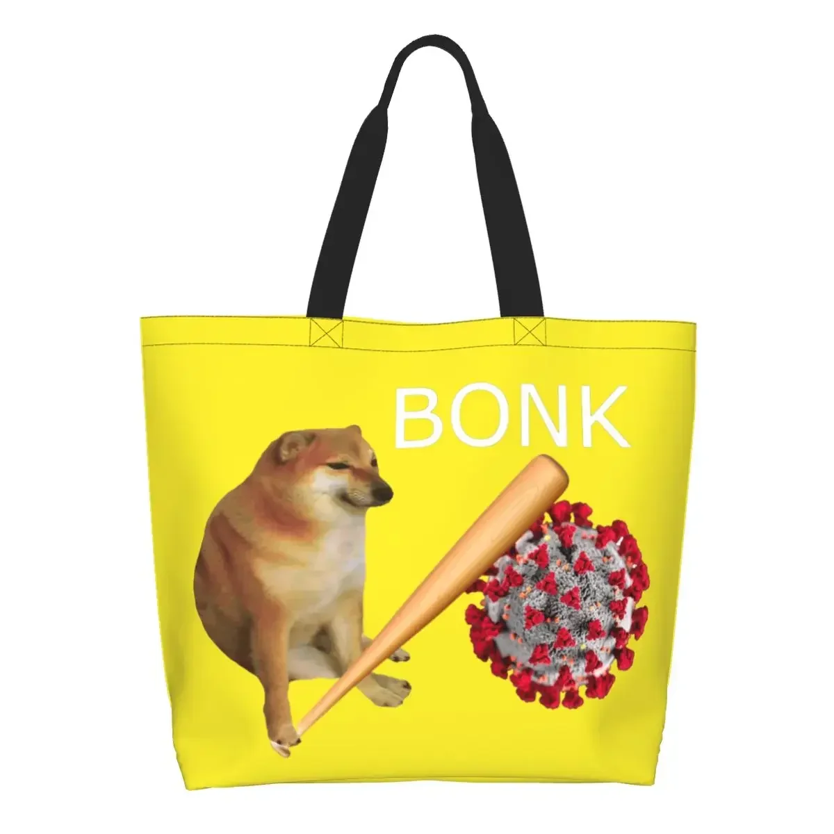 Cheems virones Bonk сумки для покупок женские милая собака Шиба-ину мем Холщовая Сумка Для